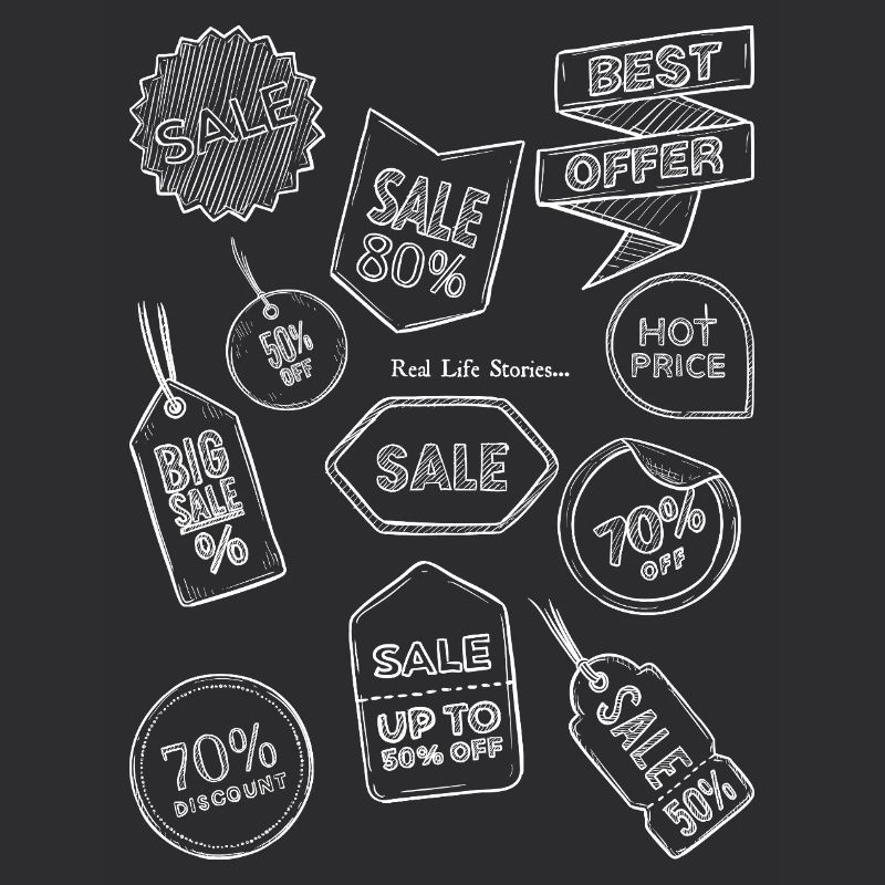 Tableau noir vente Doodles