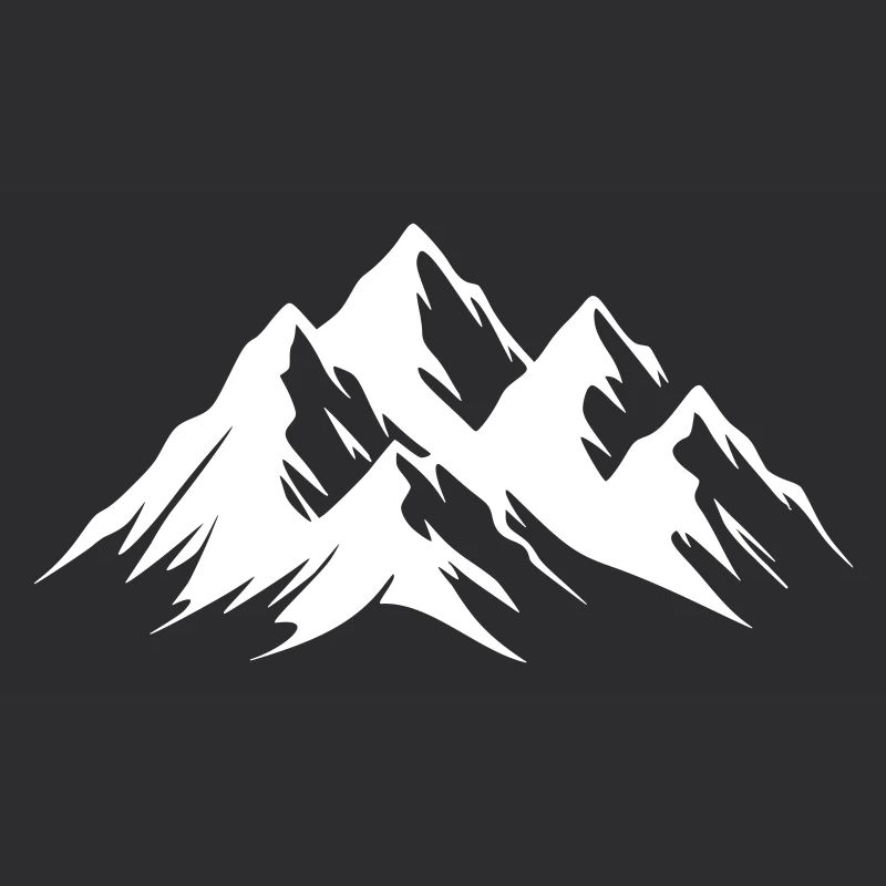 Alps Mountains Panorama Minimal Vector