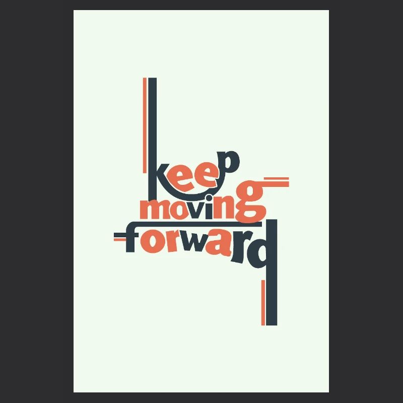 Continuer d’avancer Typographie minimale