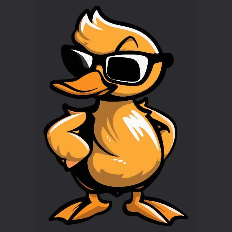 Bande dessinée cool de canard