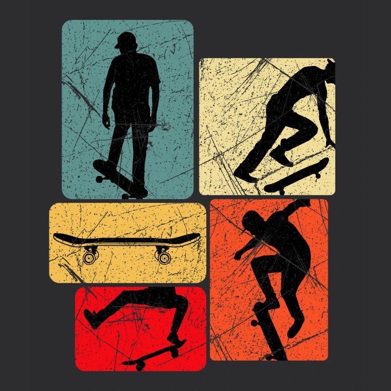 Skateboard Silhouettes Collage