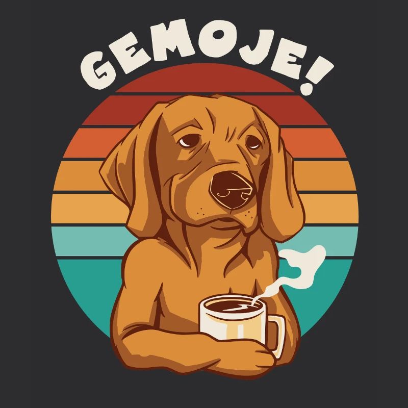 GEMOJE Hessischer Spruch Hund Kaffee Gassi