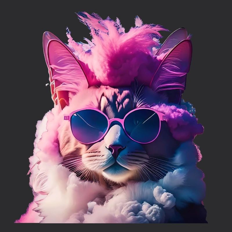 Idée cadeau chat coloré avec mohawk