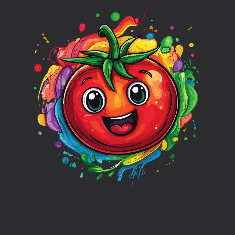 Tomate joyeuse colorée