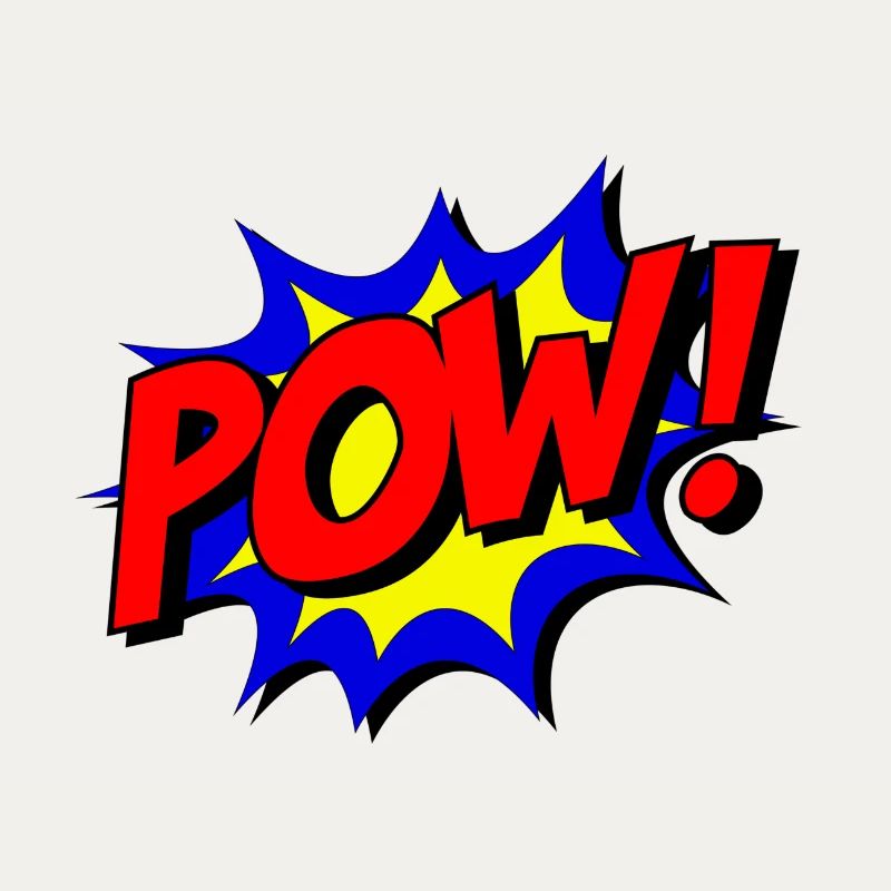 POW cartoon character speech bubble image #