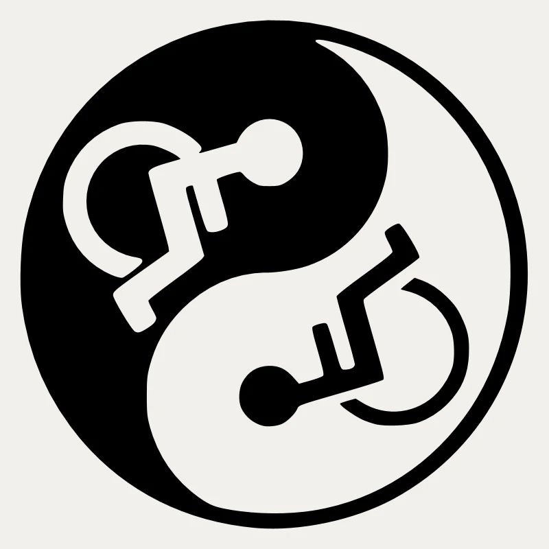 Fauteuil roulant Yin et yang conception de fauteuil roulant *
