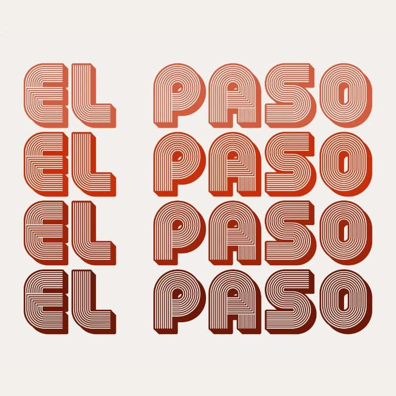 El Paso Gradient Retro Muster