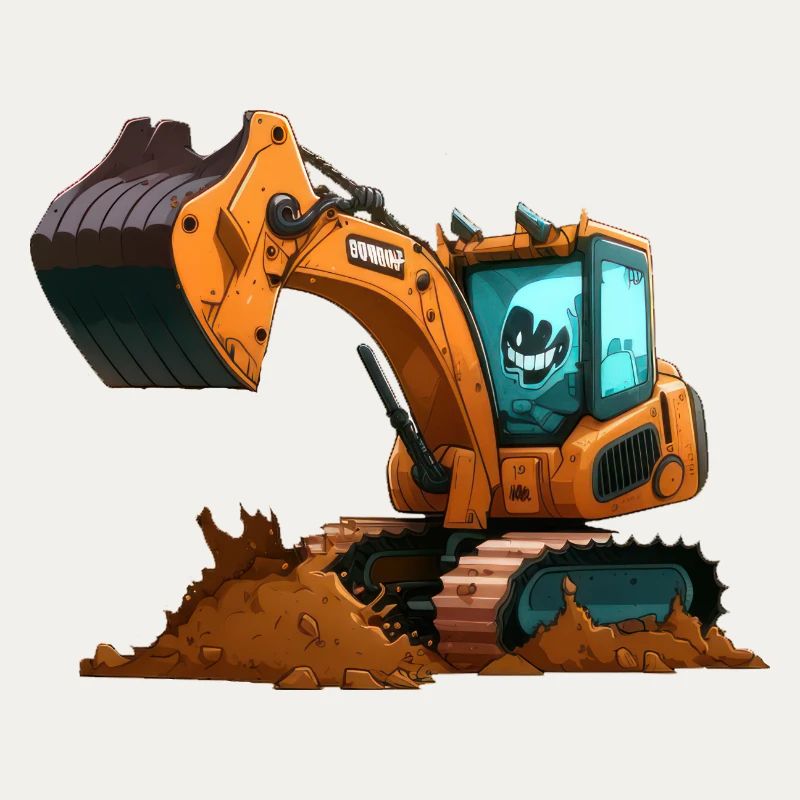 Large excavator
