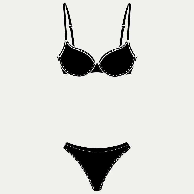 Dessous- oder Bekini-Logo für Geschäft oder Marktstand