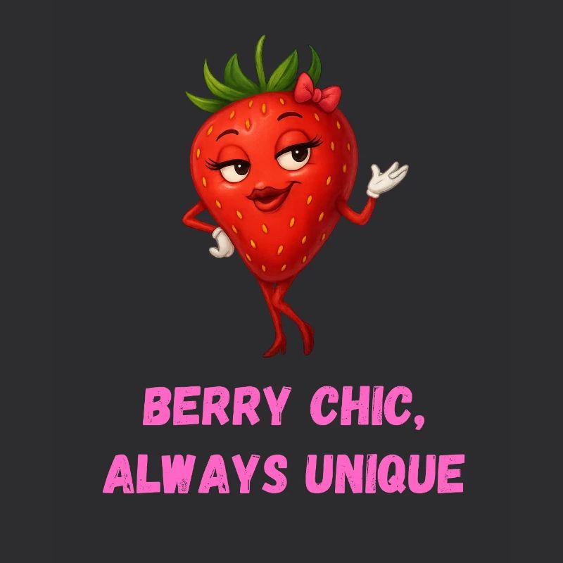 fraise baie chic dessin animé unique
