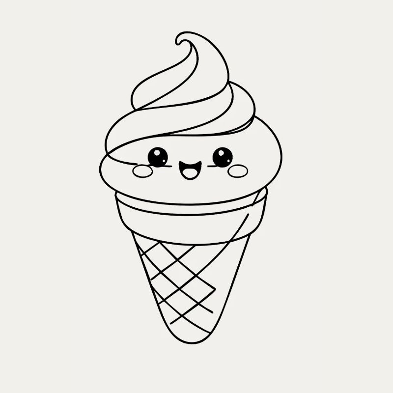 Softeis Eiscreme Icon Minimal Statement