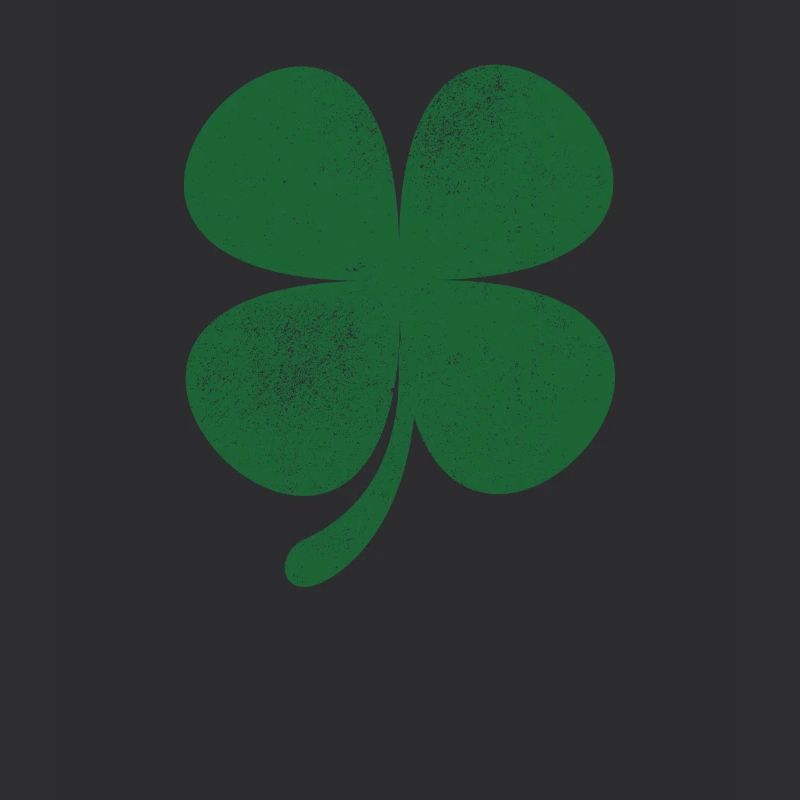 Distressed Green Four Leaf Clover Saint Patricks