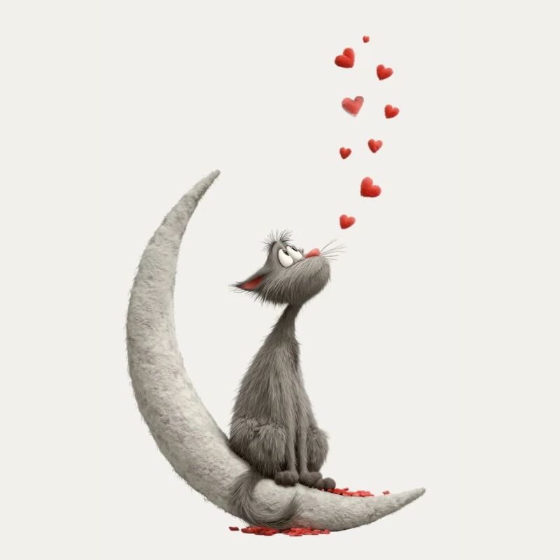 Cat on Moon