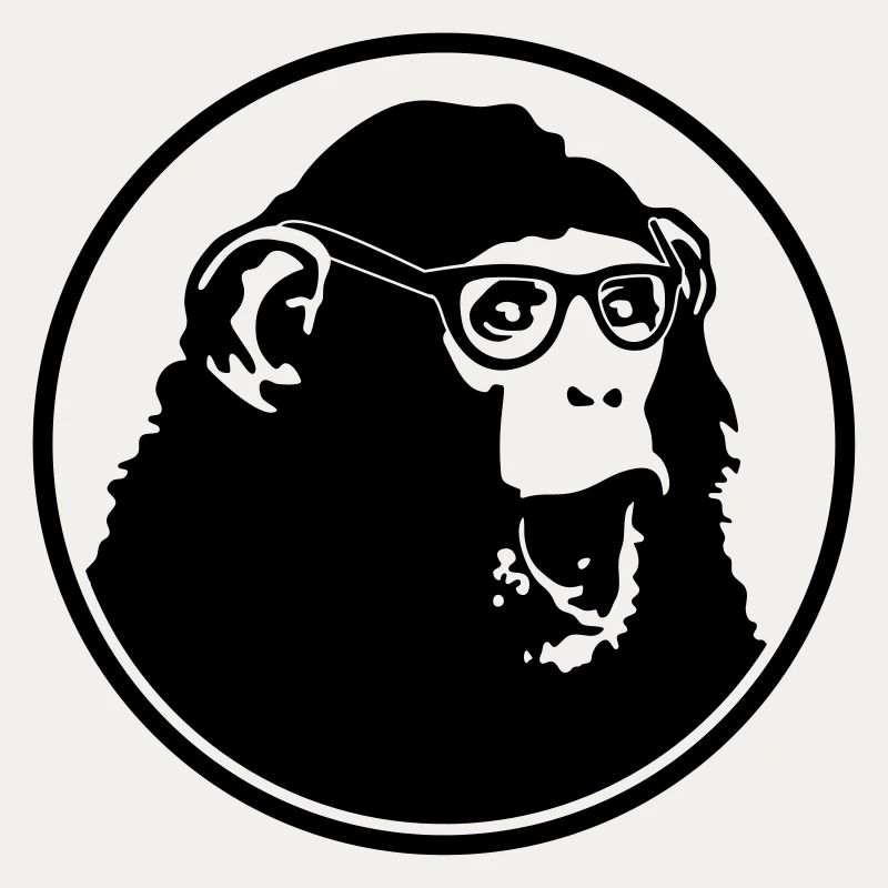 Nerdy Ape with Glasses