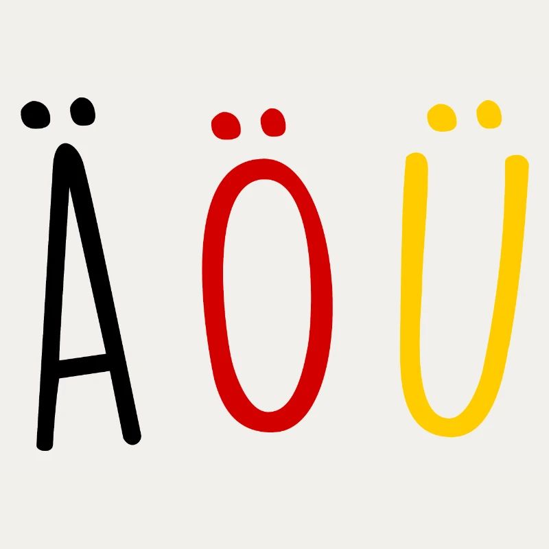 Deutsche Sprache German Language Umlaut Flagge