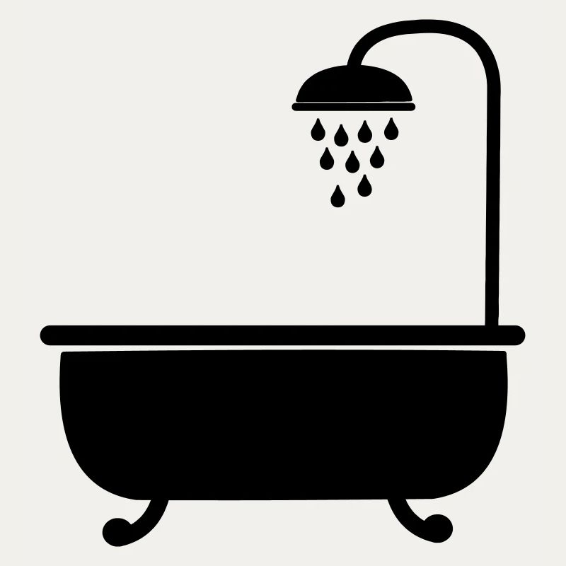 Baignoire avec douche sanitaires