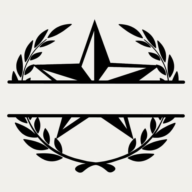 Stern im Lorbeerkranz Monogramm