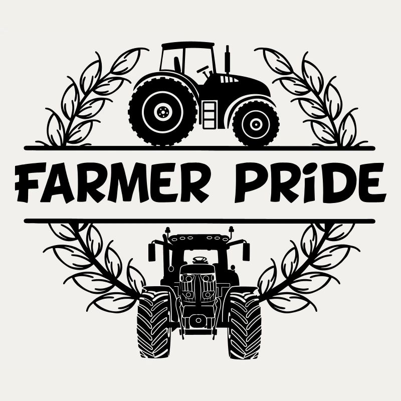Farmer power design tractor text Farmer pride