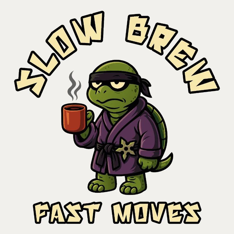 Slow Brew Fast Moves Turtle