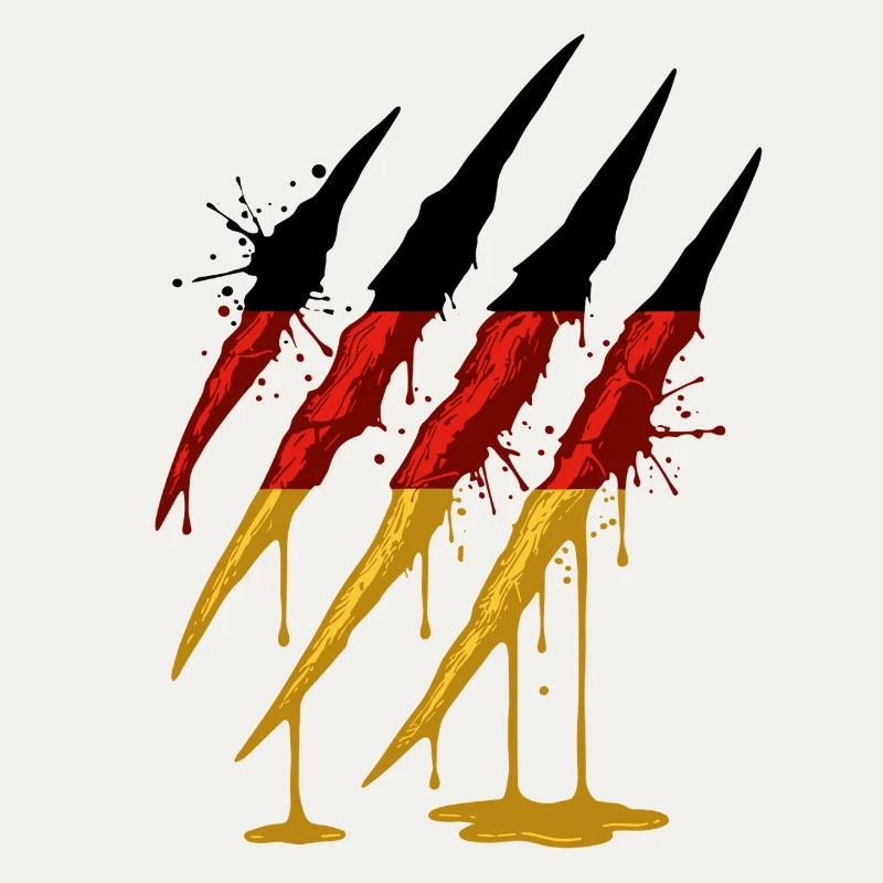 Griffe Allemagne Drapeau Scratch Trace