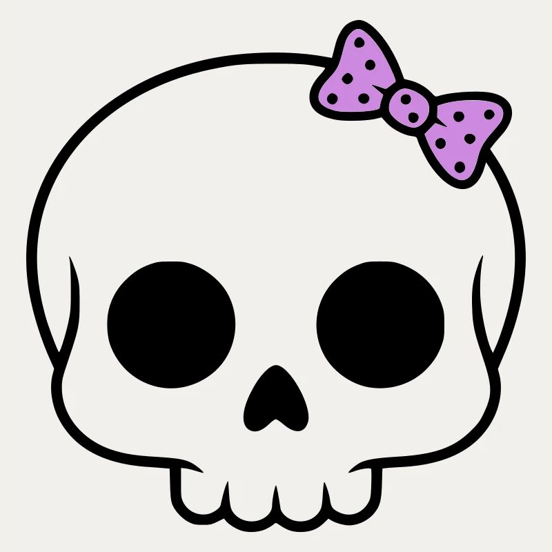 Cute skull with bow | Girly Goth