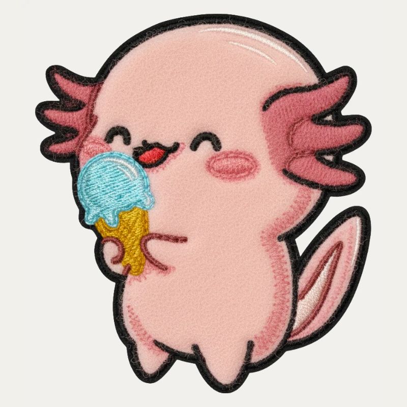 Kleiner Axolotl Eiscreme Spaß