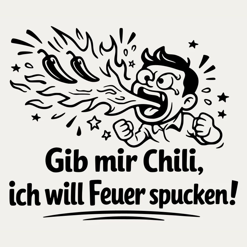 Cracher du feu Mangeant du chili