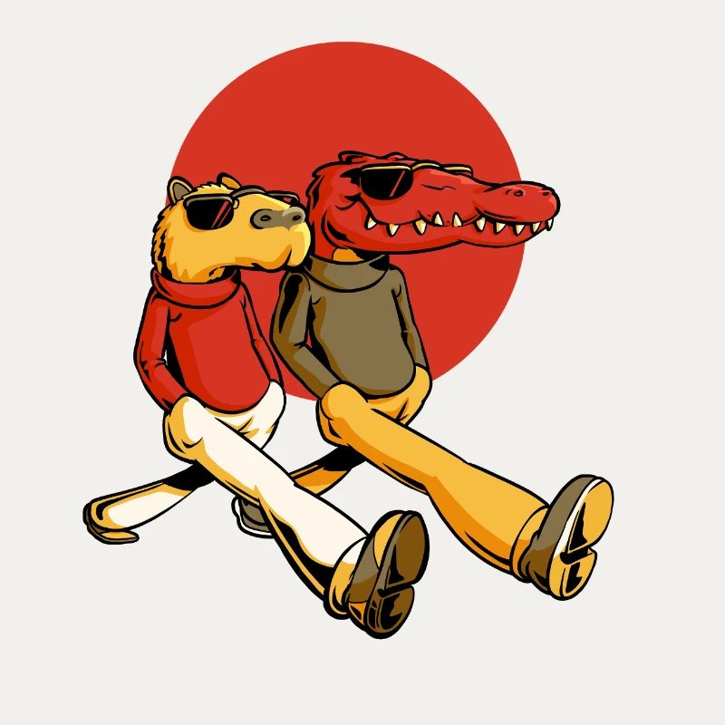 Capybara und Gator