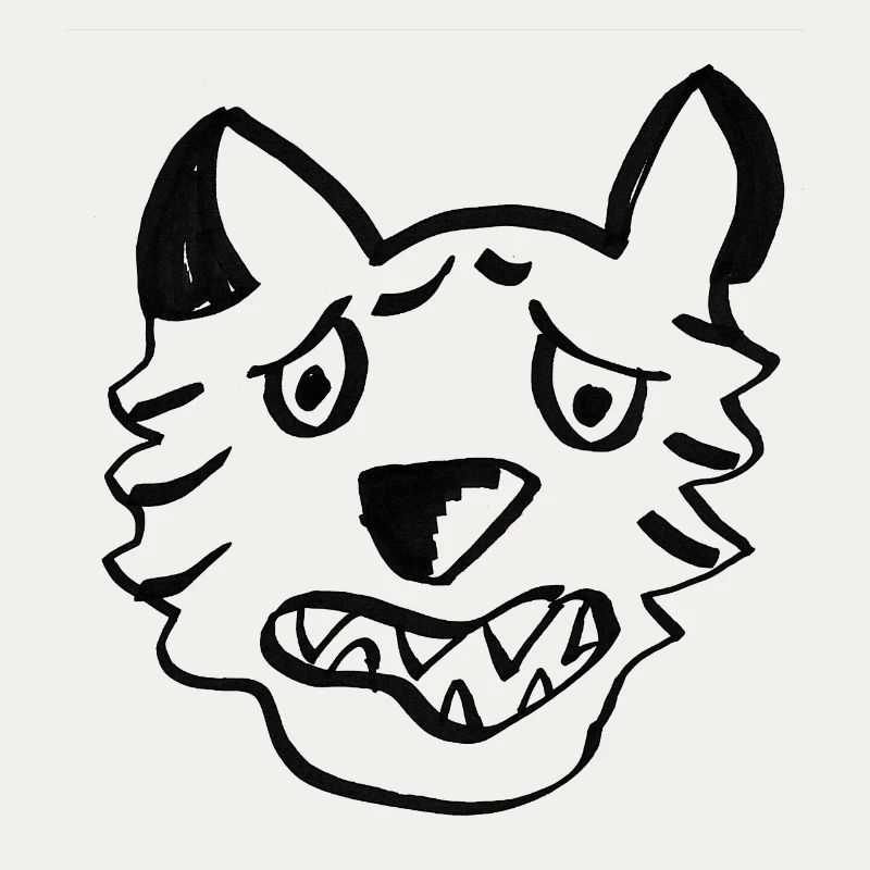 Black Wolf Graffiti Lines