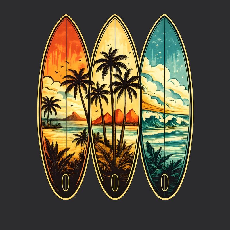 Triptyque Surf Tropique