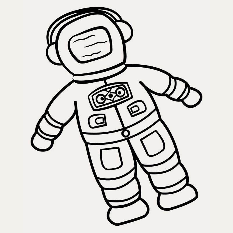 Astronaut Spaceman Doodle Space Explorer Drawn