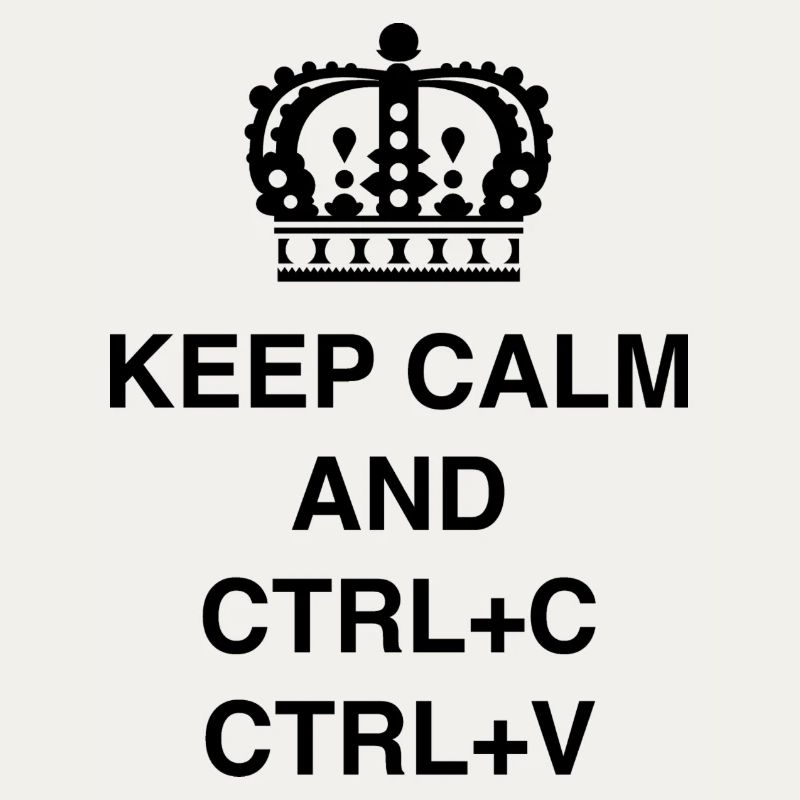 T-shirts de classe Keep calm et CTRL+C CTRL+V