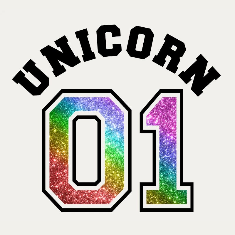 Unicorn 01 Rainbow Glitter