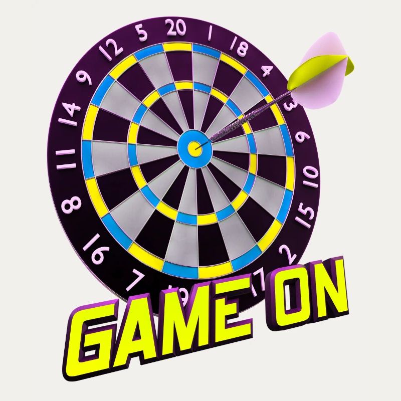 Jeu de fléchettes activé - Jaune