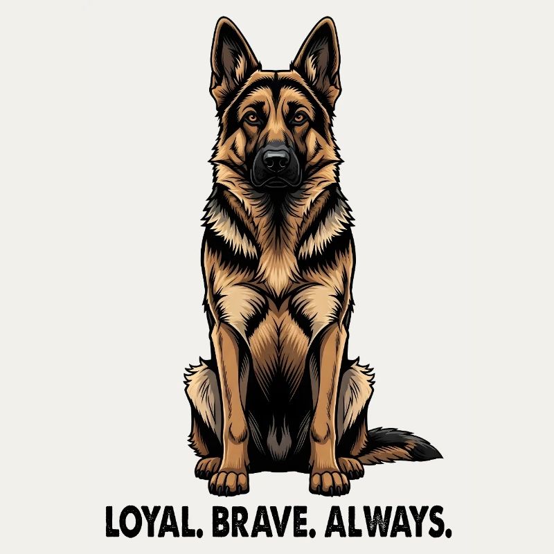 German Shepherd Loyal Brave Always