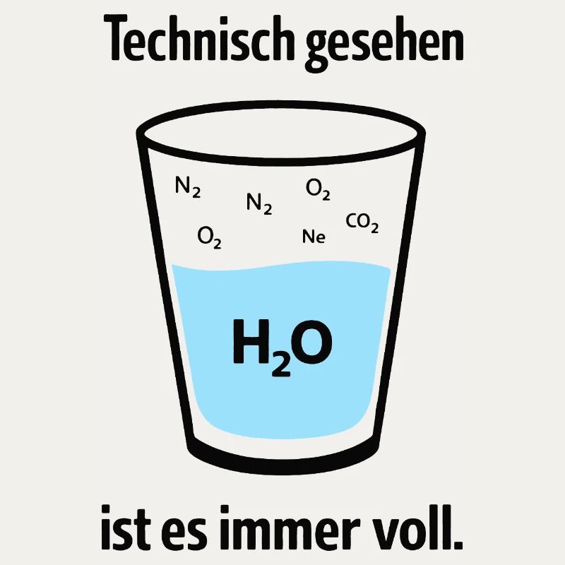 Technically, it's always full – nerd humor