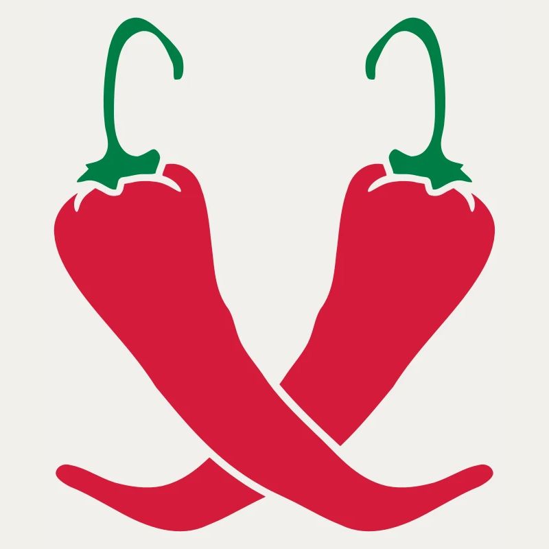 2 piments Chili chaud chaud