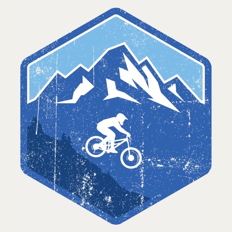 Cycliste de VTT alpin