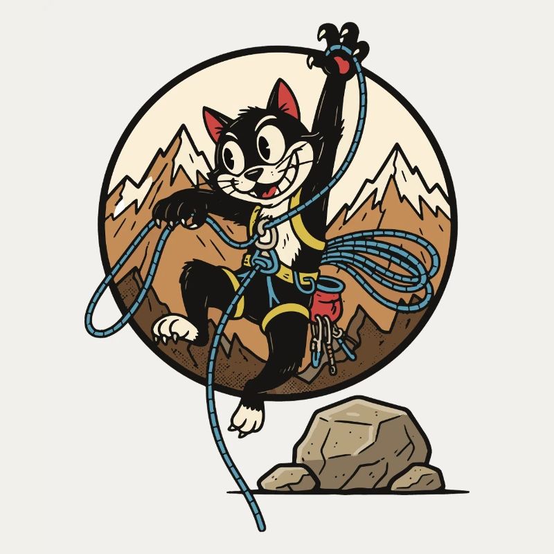 Drôle de conception d’aventure d’escalade de type chat