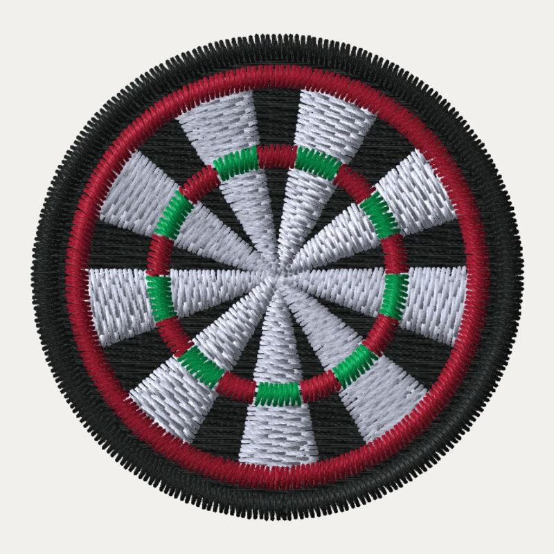 Cible de fléchettes brodée