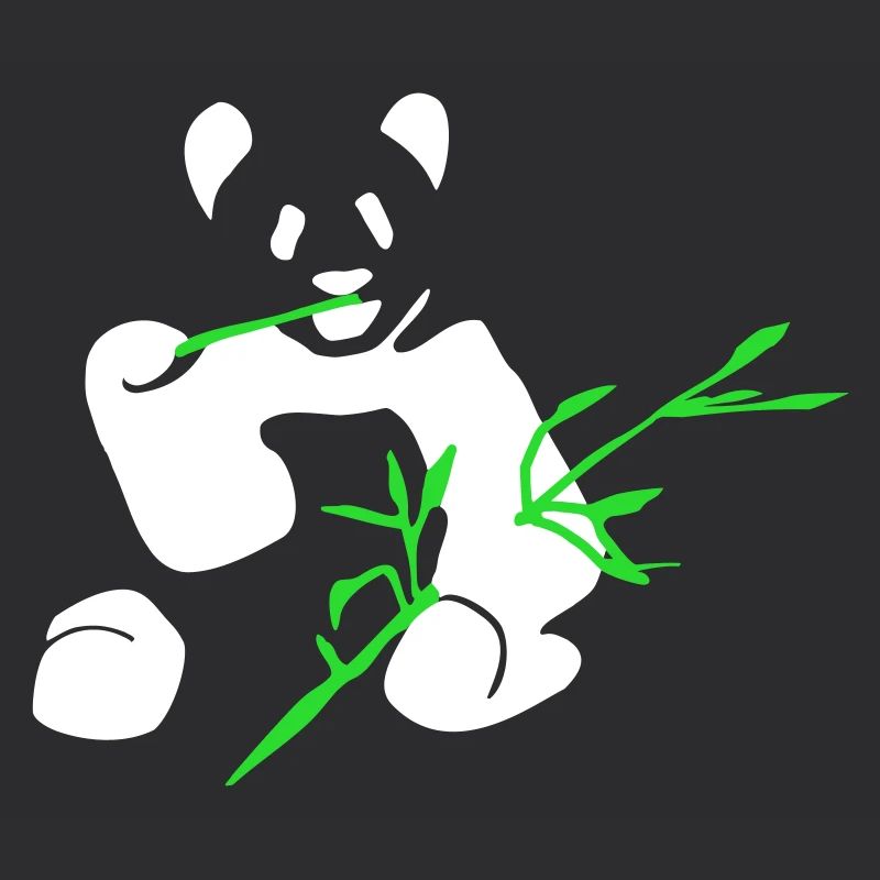 Panda with bamboo