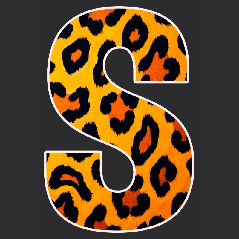 Leopardendruck S-Buchstabe
