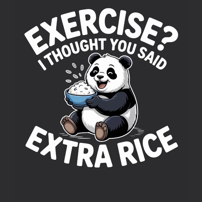 Panda mit Reis-Witz