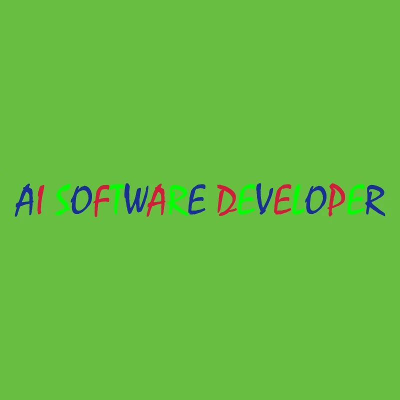 AI Software Developer – Colorful Typography