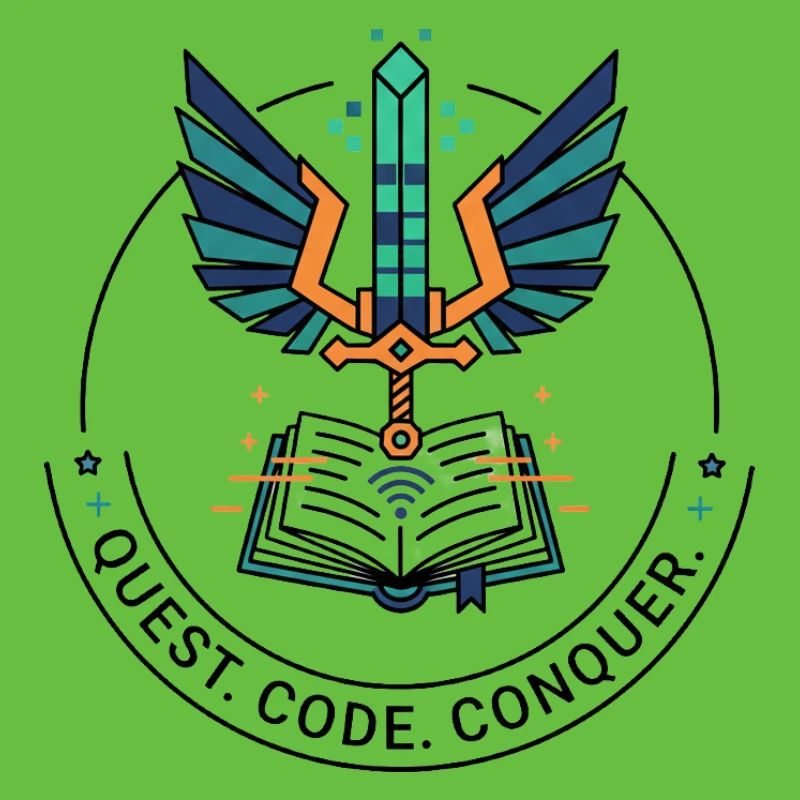 Quest. Code. Conquer Emblem