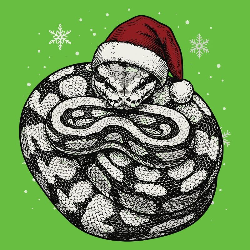Serpent roi python roi de Noël Python boule