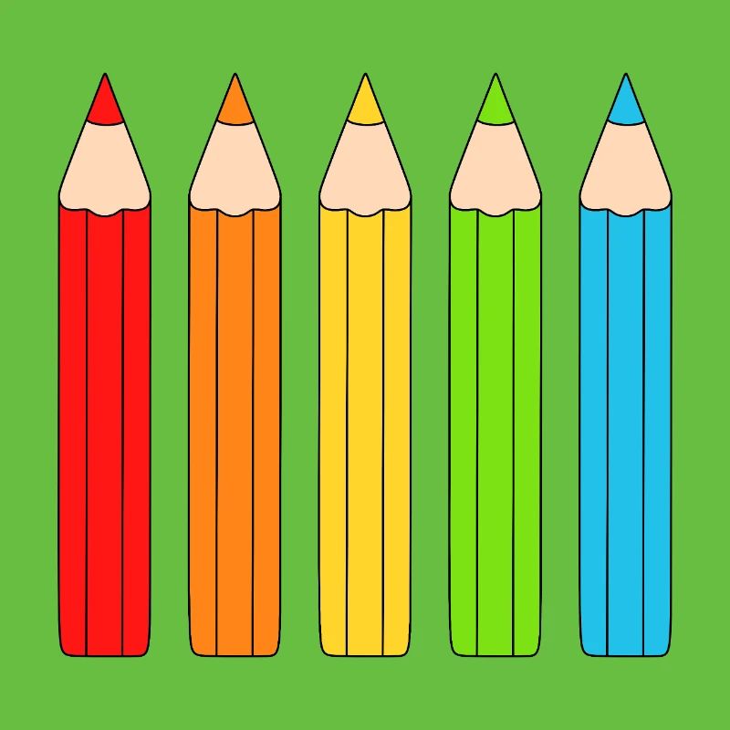 Lebendiges Farbstift-Array-Design