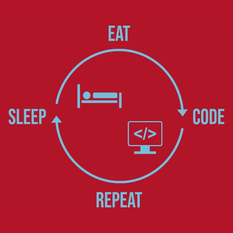 Répétition du code Manger Sommeil - Cycle du programmeur