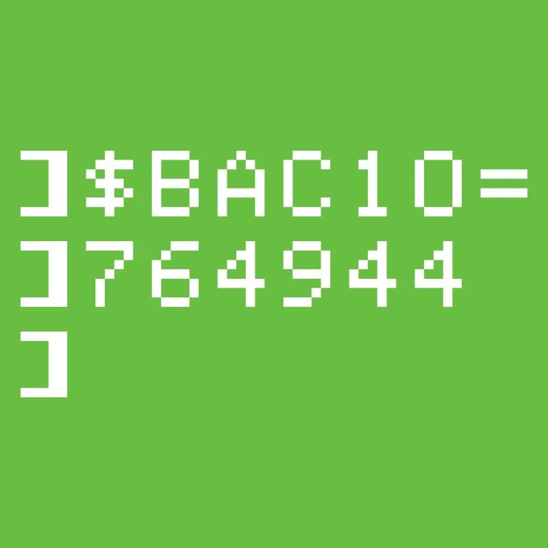 Bacio BAC10 8-bits Esadecimal Code Nerd Pixel Art