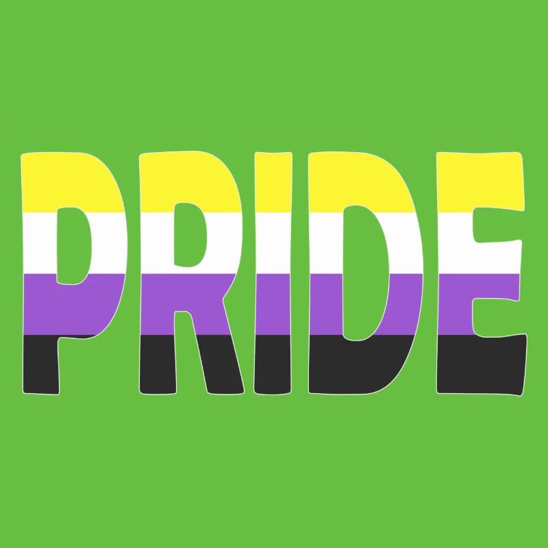 Pride lettering Non-Binary Non-Binary LGBTQ